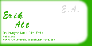 erik alt business card